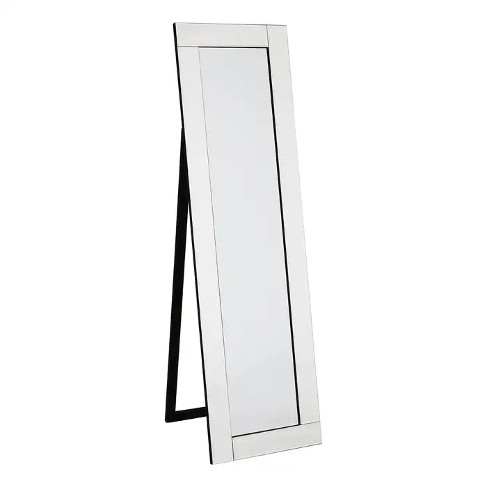 MILIANA Floorstanding Black Velvet Mirror
