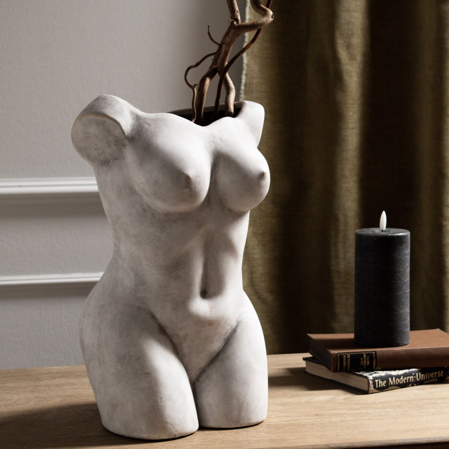 FEMALE FIGURE Ceramic Vase