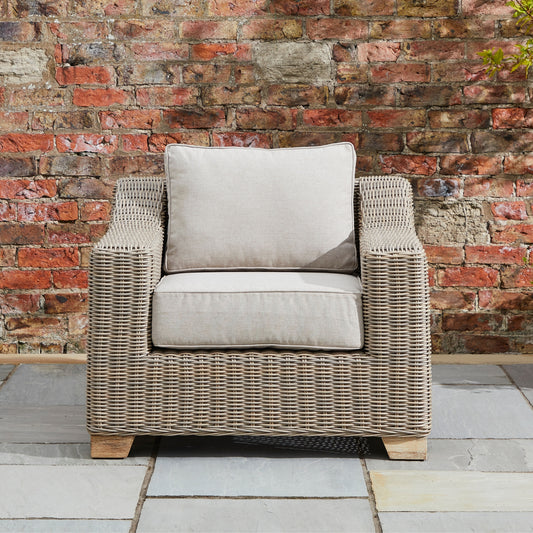 HDPE outdoor wicker armchair