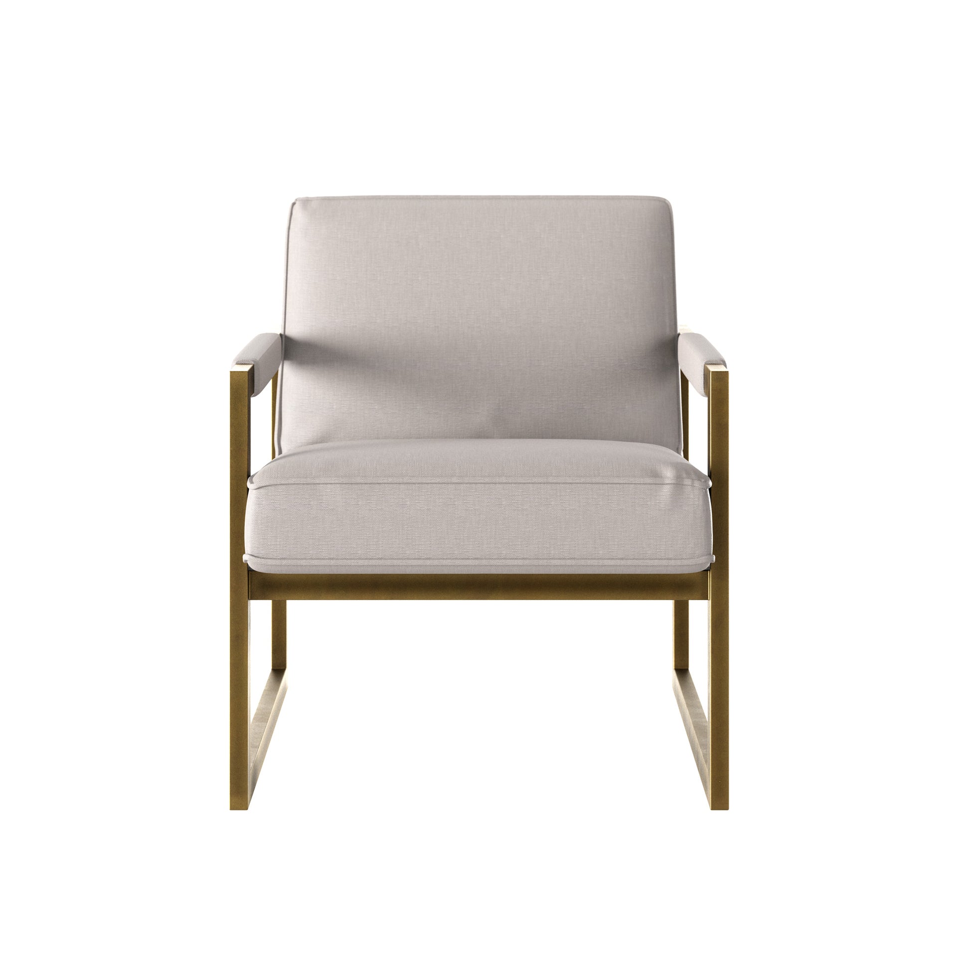 MICKLETON CLUB CHAIR is upholstered in soft velvet and features a stunning bronze-style frame