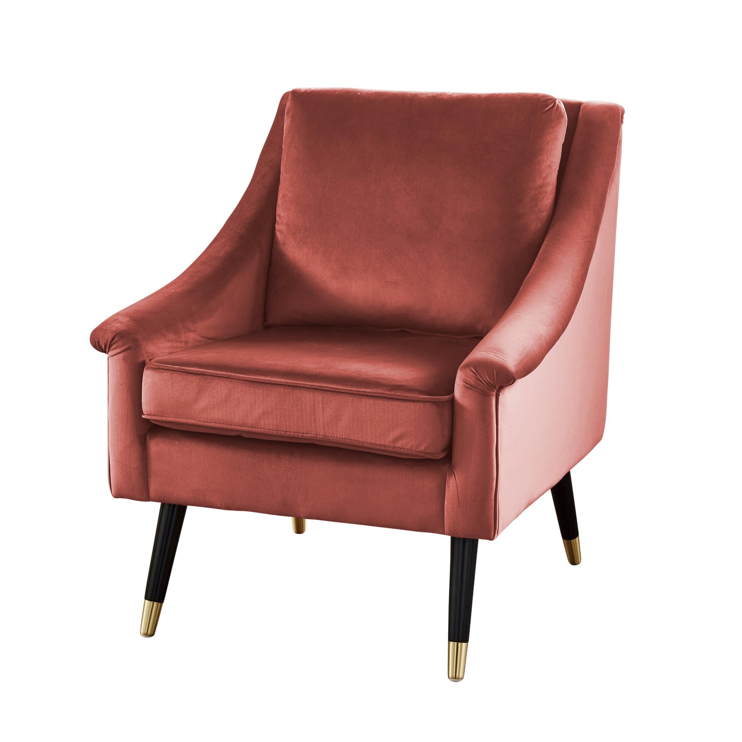 Rose velvet armchair