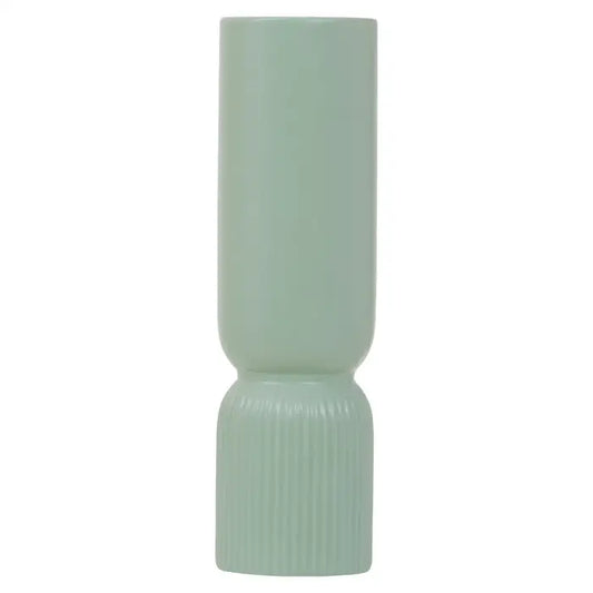 Fia Sage Green Vase - ceramic cylindrical vase finished in saga green shade