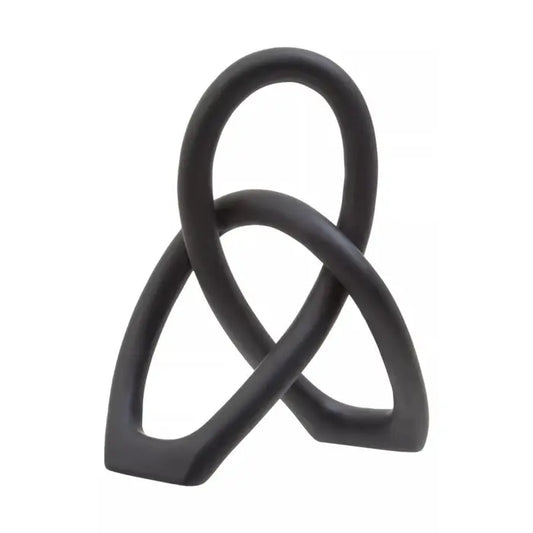  Broc black abstract sculpture twisted into loops