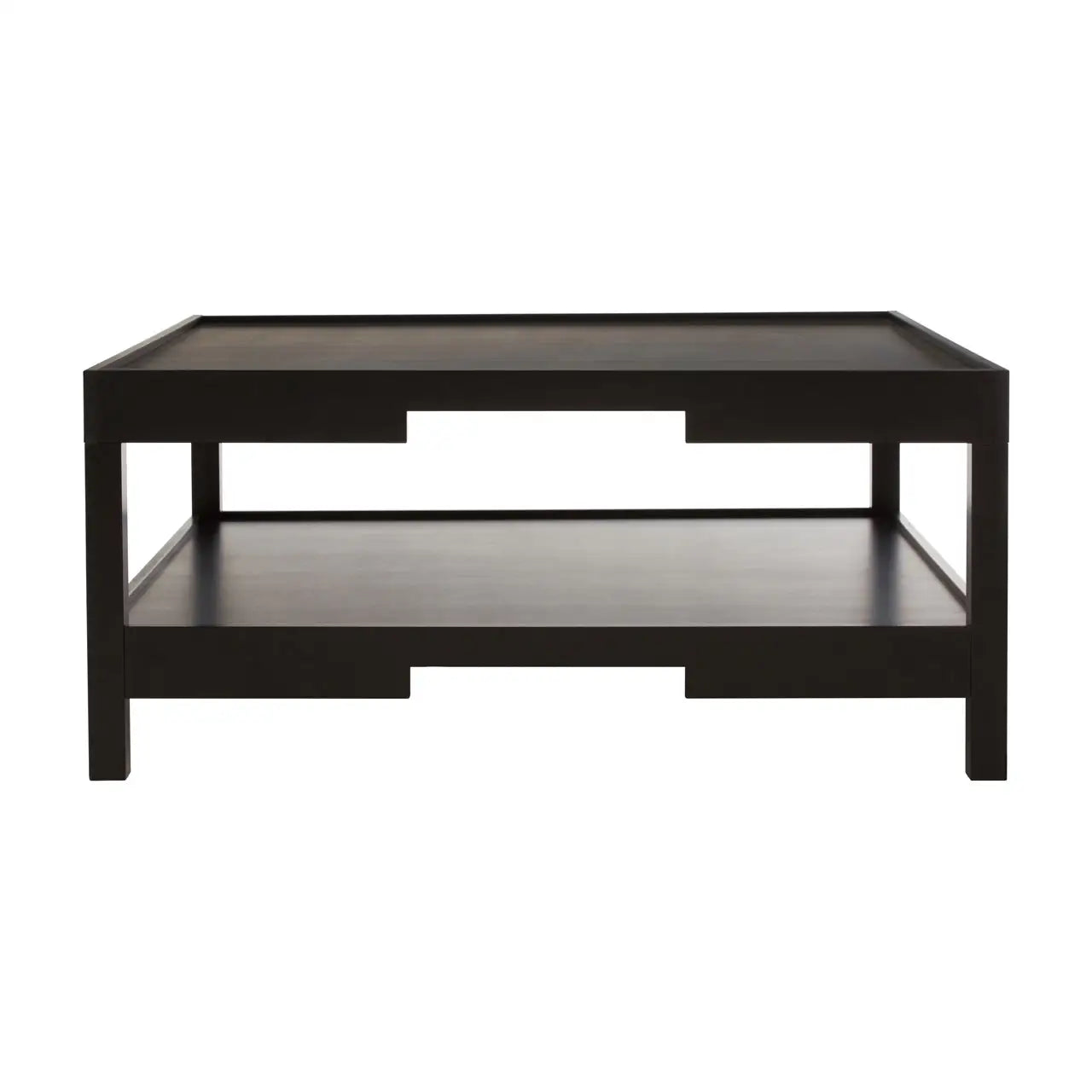 Osaka Black Coffee Table with 2 tiers in modern oriental design 