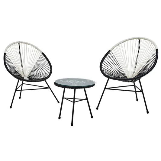 MIAMI Dual Tone Rattan 3 Piece Patio Set