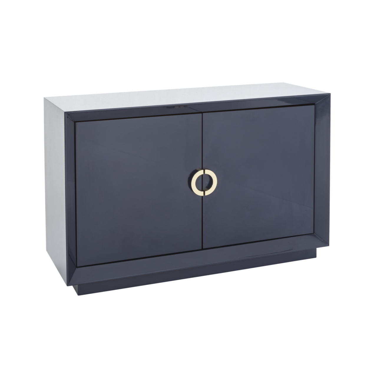 The Blue Quartz Sideboard with high gloss finish and bronze handles